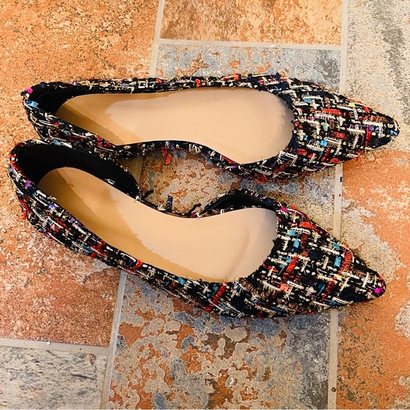 💕NWOB! Gorgeous & Colorful Plaid D’Orsay Style Wool Flats! - Picture 6 of 13